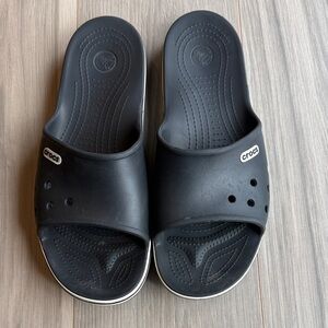 Crocs Men's Black/White Slide Sandals Size 13
